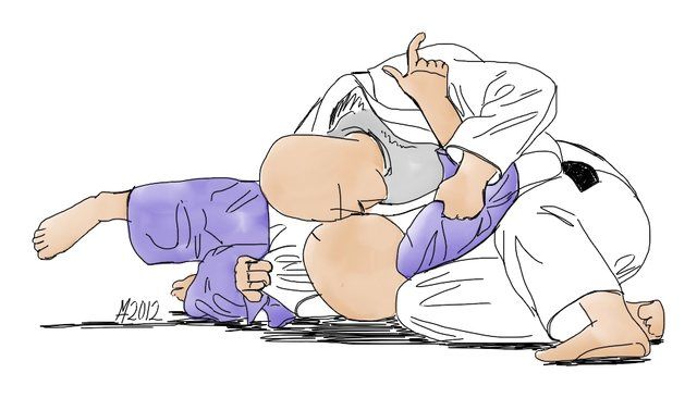 Zeichnung: Hon-kesa-gatame
