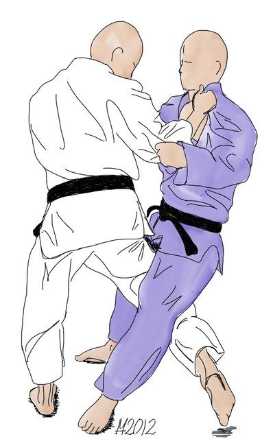 Zeichnung: O-uchi-gari