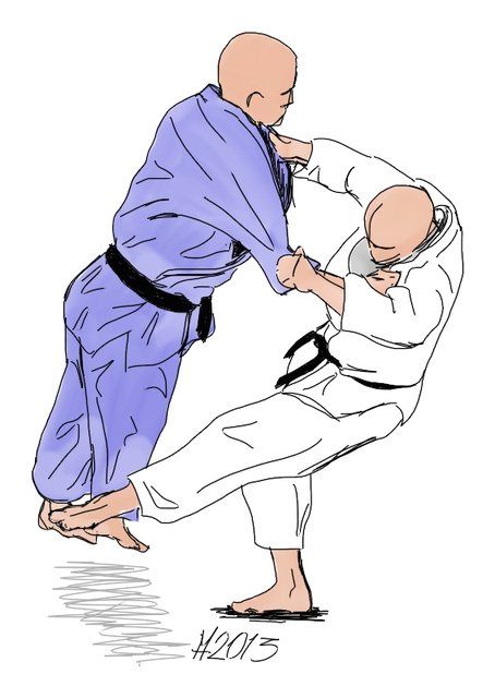 Zeichnung: Okuri-ashi-barai