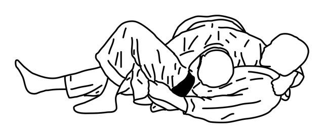 Zeichnung: Yoko-shiho-gatame