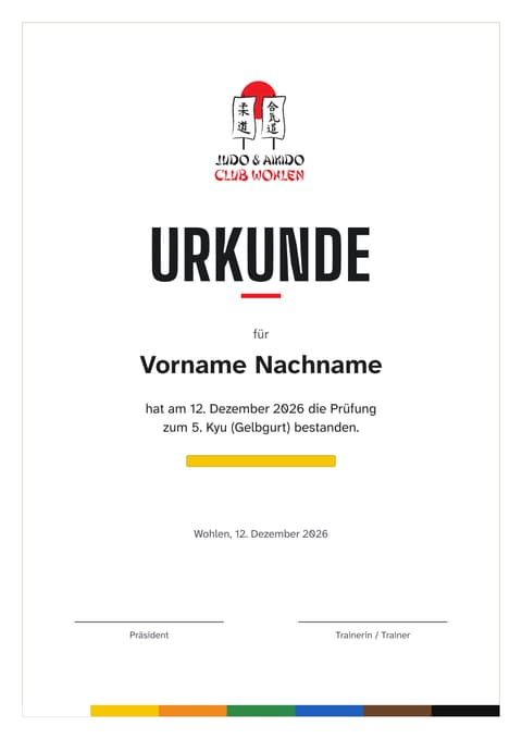 Vorlage Urkunde A4